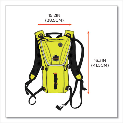 Image of Ergodyne® Chill-Its 5156 Low Profile Hydration Pack, 3 L, Hi-Vis Lime, Ships In 1-3 Business Days
