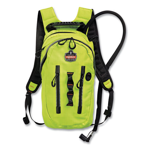 Image of Ergodyne® Chill-Its 5157 Cargo Hydration Pack With Storage, 3 L, Hi-Vis Lime, Ships In 1-3 Business Days