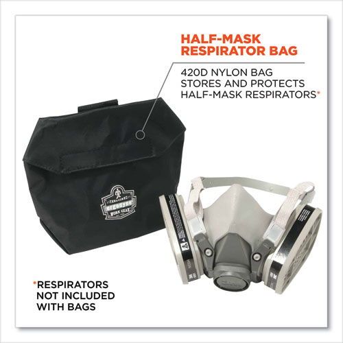 Arsenal 5182 Half Mask Respirator Pack with Hook-and-Loop Closure, 7 x 4 x 10, Black, Ships in 1-3 Business Days