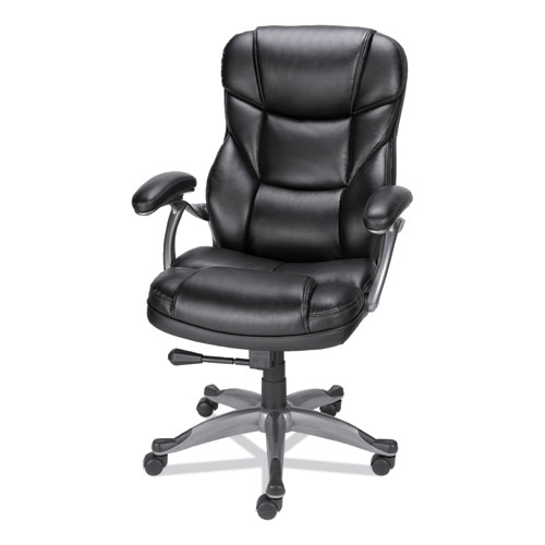 Image of Alera® Birns Series High-Back Task Chair, Supports Up To 250 Lb, 18.11" To 22.05" Seat Height, Black Seat/Back, Chrome Base