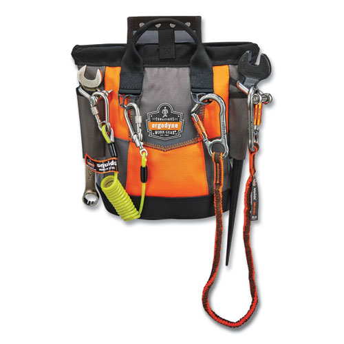 Arsenal 5527 Premium Topped Tool Pouch with Hinged Closure, 6 x 10 x 11.5, Polyester, Orange, Ships in 1-3 Business Days