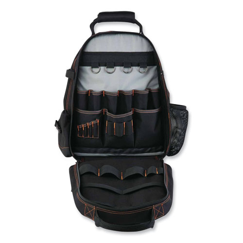 Image of Ergodyne® Arsenal 5843 Tool Backpack Dual Compartment, 26 Comp, 8.5X13.5X18, Ballistic Polyester, Black/Gray,Ships In 1-3 Business Days