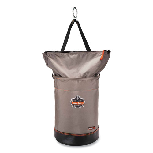 Arsenal 5973 Hoist Bucket Tool Bag with D-Rings and Zipper Top, 12.5 x 12.5 x 17, Gray, Ships in 1-3 Business Days
