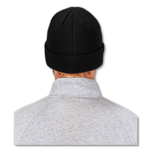Image of Ergodyne® N-Ferno 6811Zi Rib Knit Hat + Bump Cap Insert, One Size Fits Most, Black, Ships In 1-3 Business Days