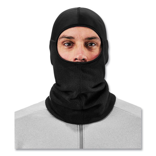 Image of Ergodyne® N-Ferno 6822 Balaclava Spandex Top Face Mask, Spandex/Fleece, One Size Fits Most, Black, Ships In 1-3 Business Days