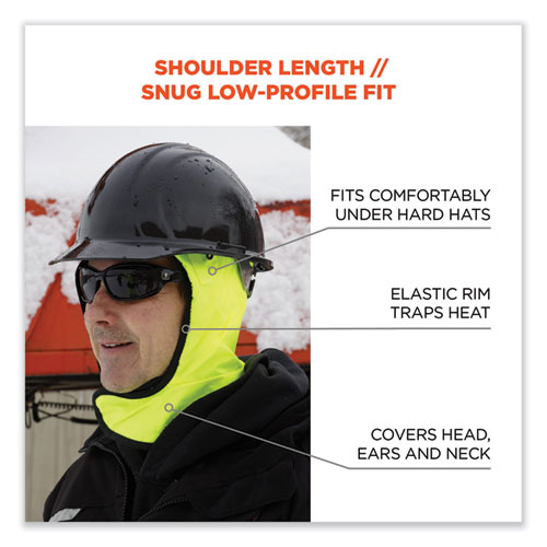 Image of Ergodyne® N-Ferno 6842 2-Layer Poly Shoulder Winter Liner, Fleece/Polyester, One Size Fits Most, Lime, Ships In 1-3 Business Days