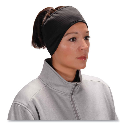 Image of Ergodyne® N-Ferno 6887 2-Layer Winter Headband, Spandex/Fleece, One Size Fits Most, Black, Ships In 1-3 Business Days