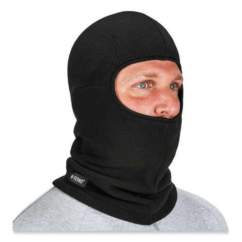 N-Ferno 6893Z Balaclava w/ Zipper for Bump Cap Insert, Polyester Fleece, One Size Fit Most, Black, Ships in 1-3 Business Days