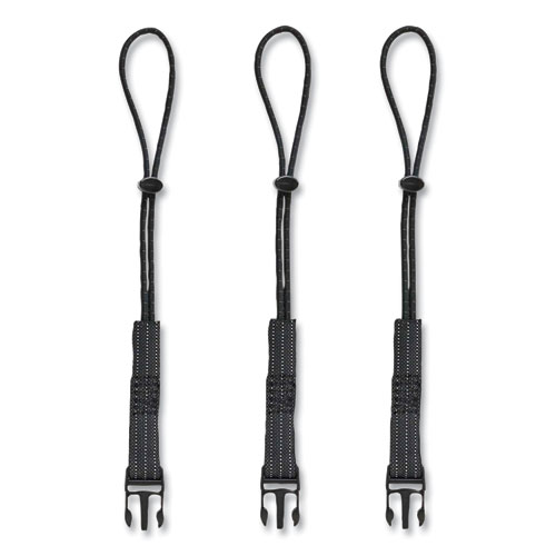 Image of Ergodyne® Squids 3192 Wrist Lanyard Tethering Kit, 3 Lb Max Working Capacity, 7.5" Long, Black, Ships In 1-3 Business Days