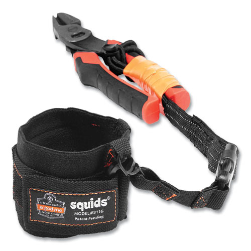 Squids 3192 Wrist Lanyard Tethering Kit, 3 lb Max Working Capacity, 7.5" Long, Black, Ships in 1-3 Business Days