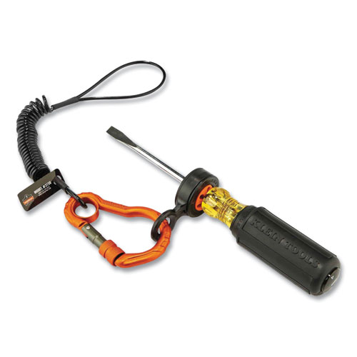 Image of Ergodyne® Squids 3194 Hand Tool Tethering Kit, 1 Lb Max Working Capacity, 12" To 48" Long, Black/Orange, Ships In 1-3 Business Days