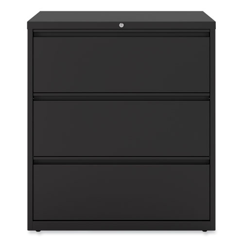 Alera® Lateral File, 3 Legal/Letter/A4/A5-Size File Drawers, Black, 36" X 18.63" X 40.25"