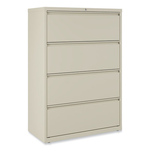 Lateral File, 4 Legal/Letter-Size File Drawers, Putty, 36" x 18.63" x 52.5"
