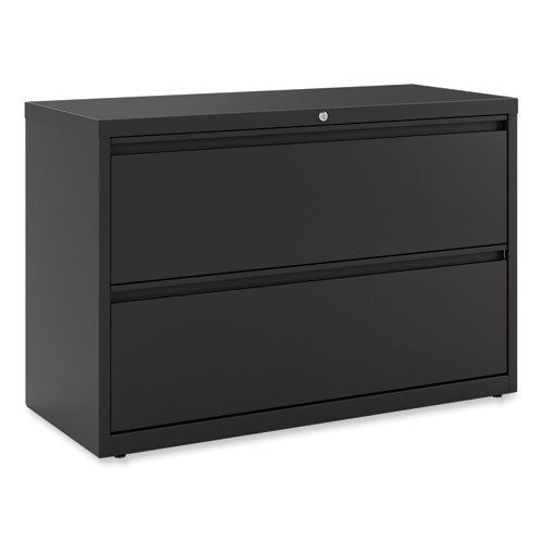 Alera® Lateral File, 2 Legal/Letter-Size File Drawers, Black, 42" X 18.63" X 28"