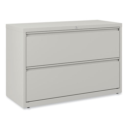 Lateral File, 2 Legal/Letter-Size File Drawers, Light Gray, 42" x 18.63" x 28"