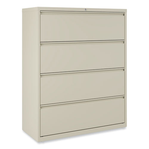 Image of Alera® Lateral File, 4 Legal/Letter-Size File Drawers, Putty, 42" X 18.63" X 52.5"