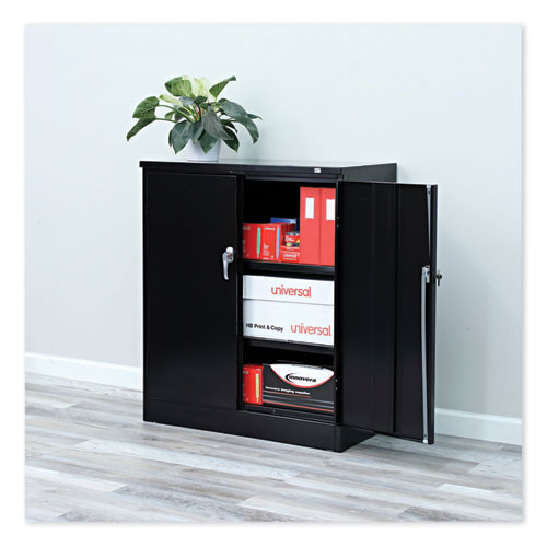 Image of Alera® Assembled 42" High Heavy-Duty Welded Storage Cabinet, Two Adjustable Shelves, 36W X 18D, Black