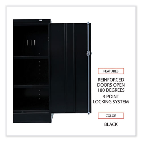 Economy Assembled Storage Cabinet, 36w x 18d x 42h, Black