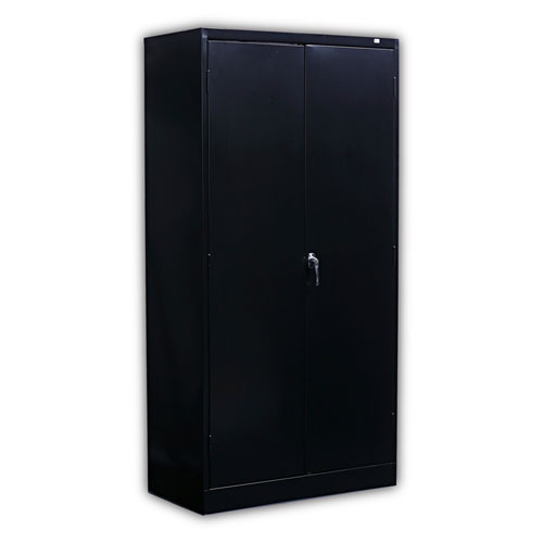 Alera® Economy Assembled Storage Cabinet, 36W X 18D X 72H, Black