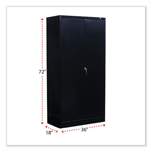 Image of Economy Assembled Storage Cabinet, 36w x 18d x 72h, Black