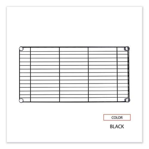 Image of Alera® Industrial Wire Shelving Extra Wire Shelves, 36W X 18D, Black, 2 Shelves/Carton