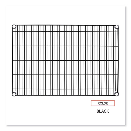 Industrial Wire Shelving Extra Wire Shelves, 36w x 24d, Black, 2 Shelves/Carton
