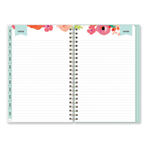 Image of Blue Sky® Day Designer "Secret Garden Mint" Academic Weekly/Monthly Twin-Wire Notes Planner, 8 X 5, 12-Month (July To June): 2022-2023