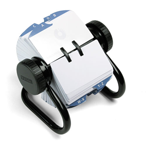 Rolodex™ Open Rotary Card File, Holds 500 2.25 x 4 Cards, Black