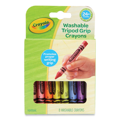 Crayola Kid's 8 Count Large Washable Crayons - Assorted - 8 / Box - Arts &  Crafts, Crayola, LLC