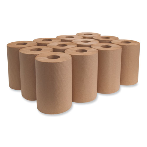 Image of Morcon Tissue Morsoft Universal Roll Towels, 1-Ply, 7.88" X 300 Ft, Brown, 12 Rolls/Carton