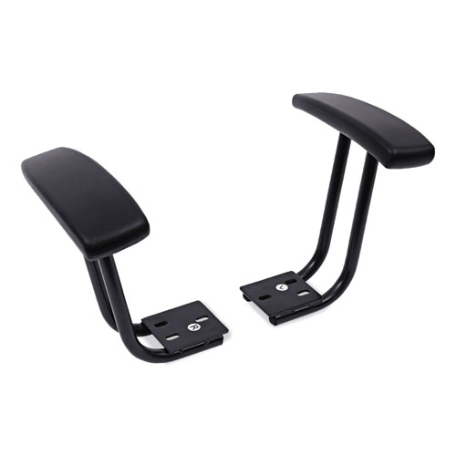 Alera® Optional Fixed Height T-Arms for Alera Essentia and Interval Series Chairs, Black, 2/Set