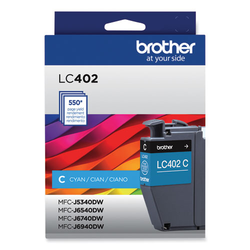 Brother Lc402Cs Ink, 550 Page-Yield, Cyan