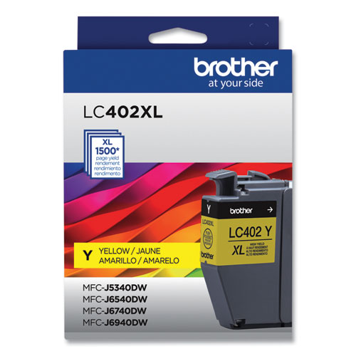 Brother Lc402Xlys High-Yield Ink, 1,500 Page-Yield, Yellow