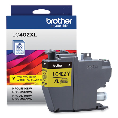 Image of Brother Lc402Xlys High-Yield Ink, 1,500 Page-Yield, Yellow