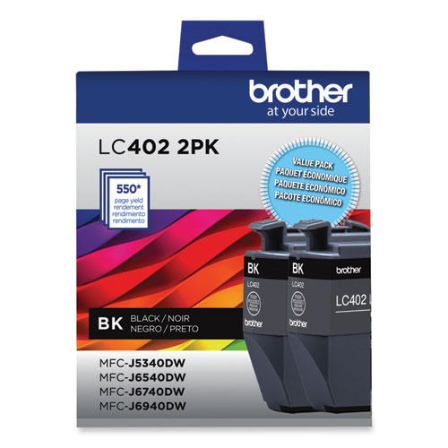 Image of LC4022PKS Ink, 550 Page-Yield, Black, 2/Pack