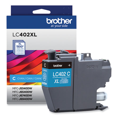 LC402XLCS High-Yield Ink, 1,500 Page-Yield, Cyan
