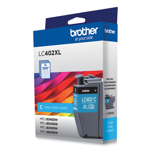 Image of Brother Lc402Xlcs High-Yield Ink, 1,500 Page-Yield, Cyan