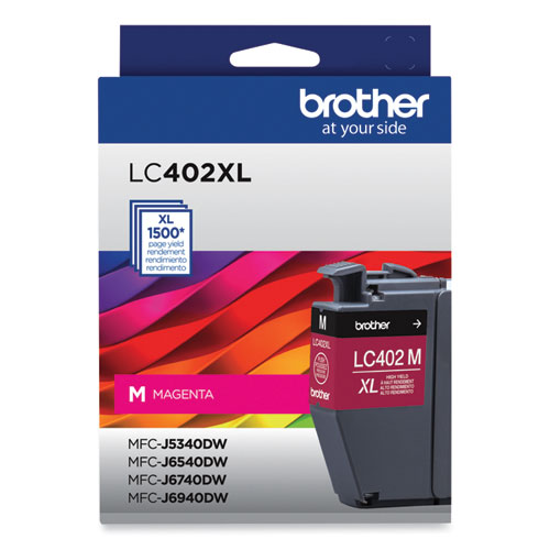 Brother Lc402Xlms High-Yield Ink, 1,500 Page-Yield, Magenta