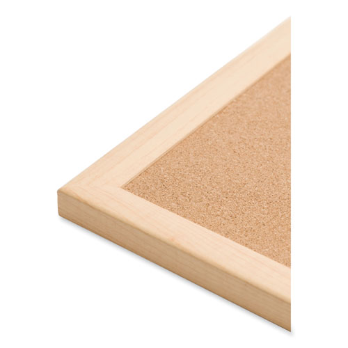 Cork Bulletin Board, 70 x 47, Tan Surface, Birch Wood Frame
