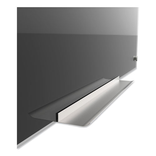 Image of U Brands Black Glass Dry Erase Board, 35 X 23, Black Surface