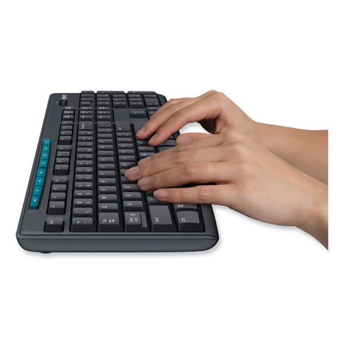 Image of Logitech® K270 Wireless Keyboard, Usb Unifying Receiver, Black