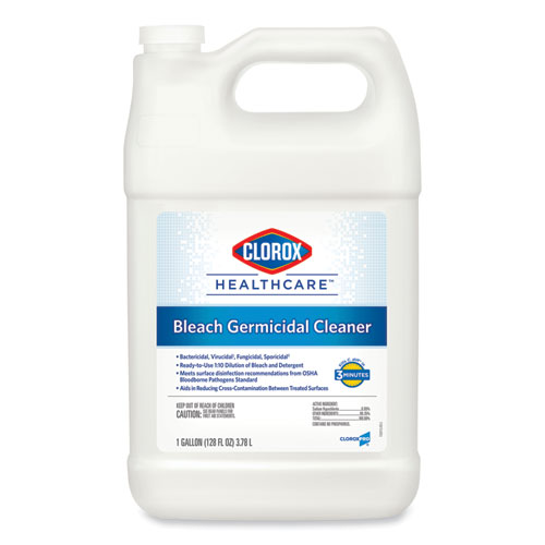 Image of Bleach Germicidal Cleaner, 128 oz Refill Bottle, 4/Carton