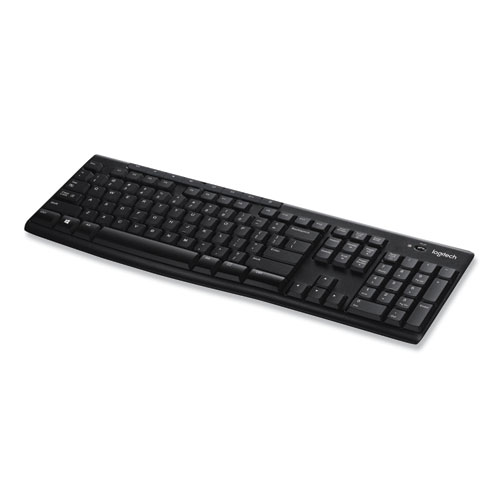 K270 Wireless Keyboard, USB Unifying Receiver, Black