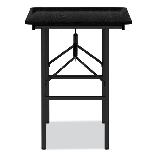 Image of Alera® Wood Folding Table, Rectangular, 48W X 23.88D X 29H, Black