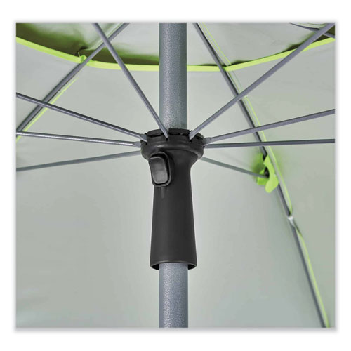 Image of Ergodyne® Shax 6100 Lightweight Work Umbrella, 90" Span, 92.4" Long, Lime Canopy, Ships In 1-3 Business Days
