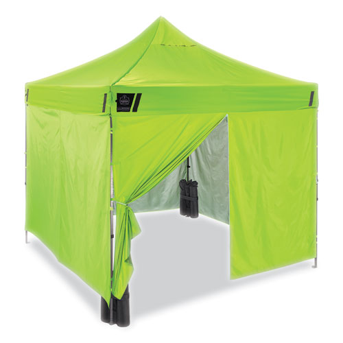 Ergodyne® Shax 6053 Enclosed Pop-Up Tent Kit, Single Skin, 10 Ft X 10 Ft, Polyester/Steel, Lime, Ships In 1-3 Business Days