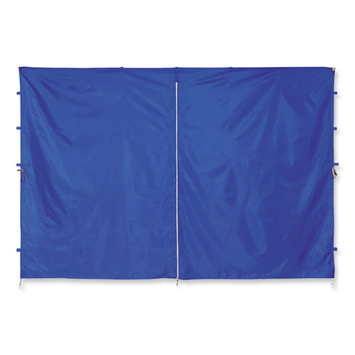 Ergodyne® Shax 6096 Pop-Up Tent Sidewall With Zipper, Single Skin, 10 Ft X 10 Ft, Polyester, Blue, Ships In 1-3 Business Days