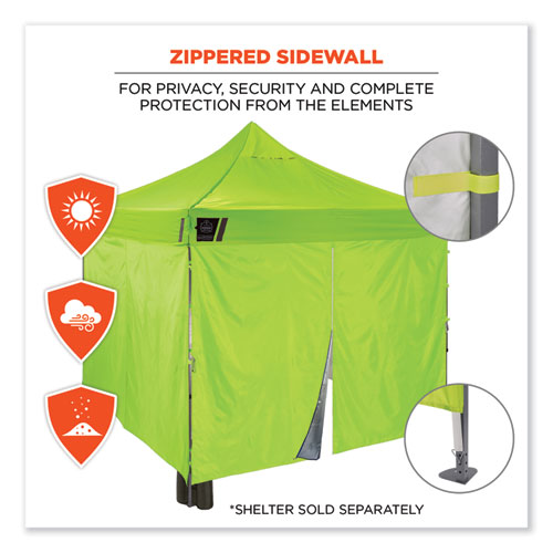 Shax 6054 Pop-Up Tent Sidewall Kit, Single Skin, 10 ft x 10 ft, Polyester, Lime, Ships in 1-3 Business Days