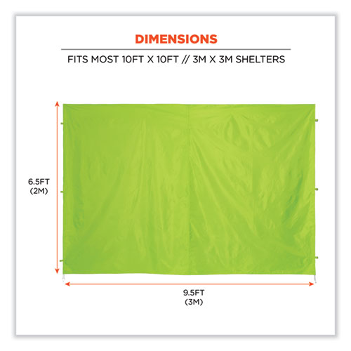 Image of Ergodyne® Shax 6054 Pop-Up Tent Sidewall Kit, Single Skin, 10 Ft X 10 Ft, Polyester, Lime, Ships In 1-3 Business Days