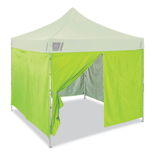 Ergodyne® Shax 6054 Pop-Up Tent Sidewall Kit, Single Skin, 10 Ft X 10 Ft, Polyester, Lime, Ships In 1-3 Business Days